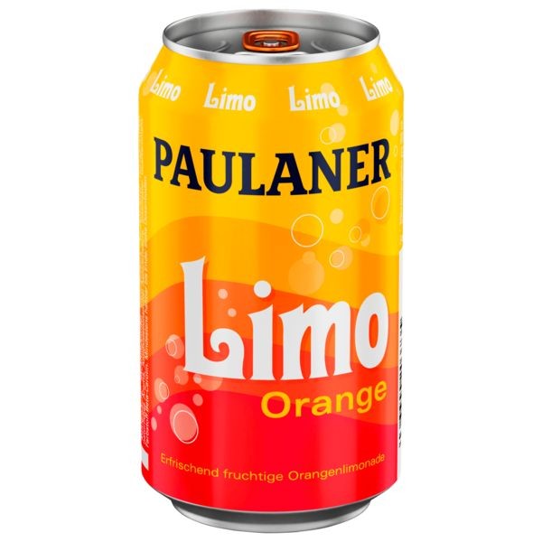 24 x Bidones Paulaner Limo Naranja 0,33L DESECHABLES