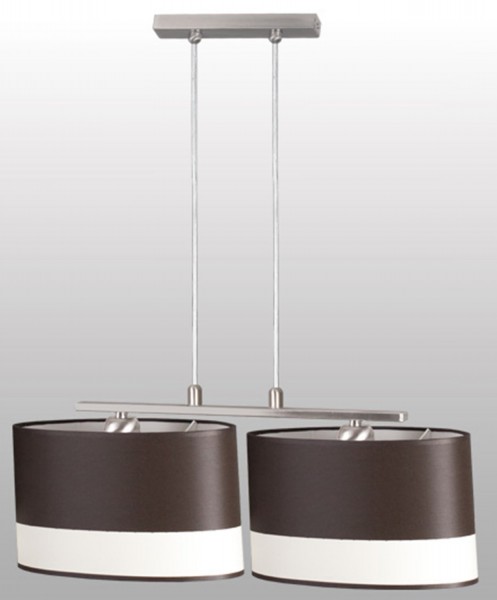 LAMPEX lámpara de techo de 2 Crema de metal / cortina de la tela 78 x 58 cm