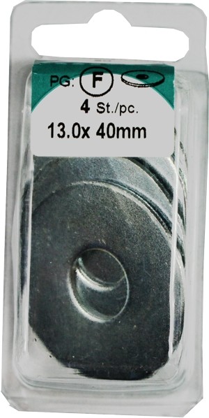 Arandelas de cuerpo galvanizado 13, 0 x 40 mm.