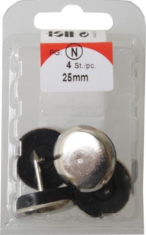 Silla de metal se desliza con goma 25 mm
