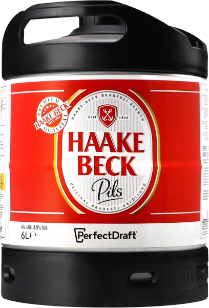 Haake Beck's Pils Perfect Draft Barril de 6 litros 5% ABV RECARGABLE