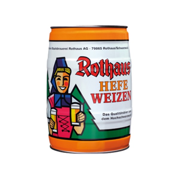 Rothaus Hefeweizen 5 L partido de la caja 5,4% REDUCIDO Fecha de durabilidad mínima:22.02.24