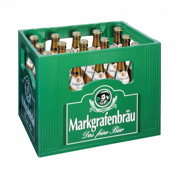 20 x Markgrafenbraeu Pilsener 0.5 L - 4,7% de alcohol Caja original