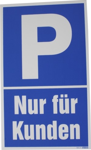 Estacionamiento Nota signo 250x150mm