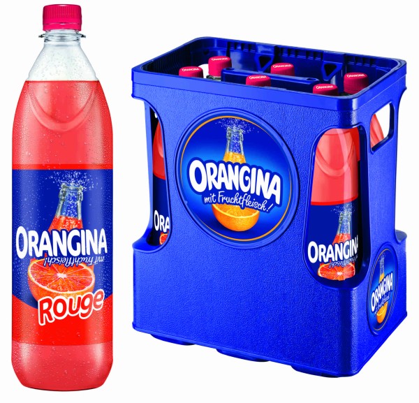 1 x 6 limonada Orangina rouge 1 litro caja original incluida depósito retornable