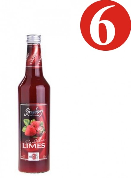 6x SueÃ±o de Strawb limas de fresa 15%VOL.-0,7L
