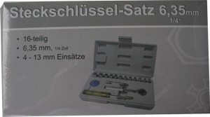 Socket Set 1/4 - 16 piezas