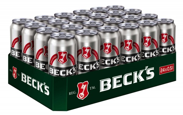 Becks Pils 24x0,5L latas 4,9% Vol