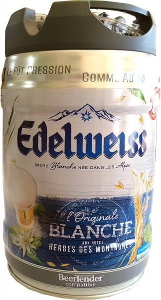 Edelweiss, blanche 5 litre party keg 5% vol cerveza de trigo de los Alpes franceses