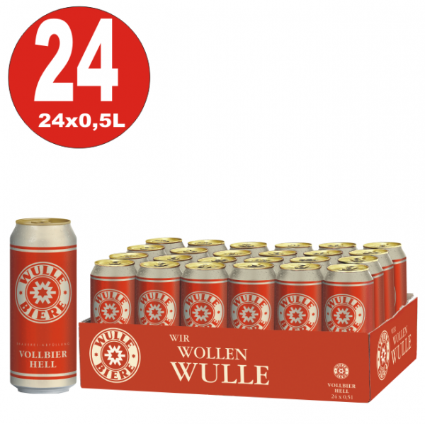 Latas de 24x 0,5L cerveza Wulle integral 5% vol.-_ UNA VÍA