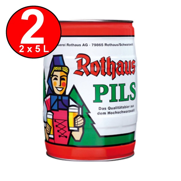 2 x Rothaus Pils 5 L partido de la caja 5,1% en volumen