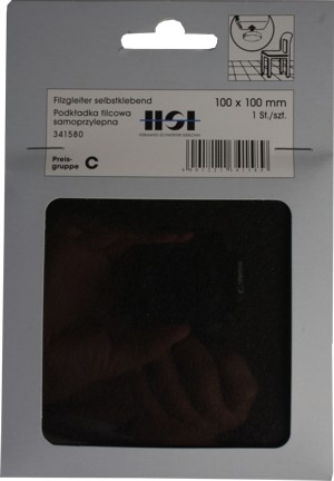 Placas de fieltro autoadhesivo 100x100mm negro