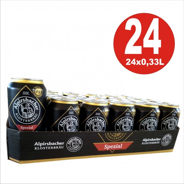 24 x 0,33L latas de cerveza especial Alpirsbacher Klosterbräu 5,2% Vol