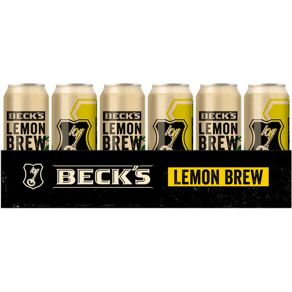 24 latas de 0.5L Becks Lemon Brew 2.5% Vol_disposable consunir antes de 31.03.2021