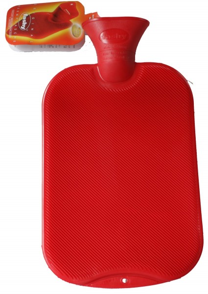 Botella de agua caliente media laminilla roja 6440 42 2,0 litros