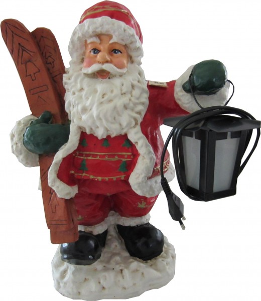 Santa Claus con la lámpara