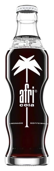 24 x Afri Cola Refreshing Light 0.2L caja original botella vidrio deposito retornable