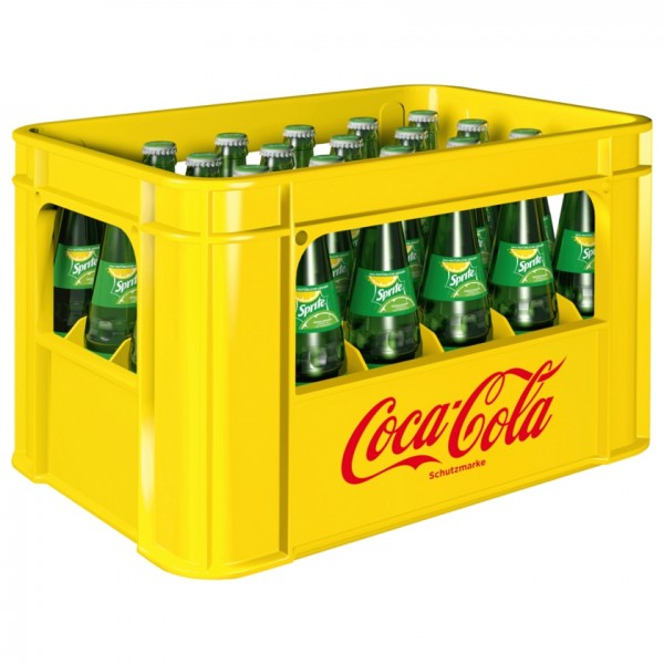 24 x Sprite 0,2L caja original botella cristal depósito reutilizable