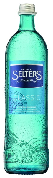 12 botellas de vidrio Selters Original Classic de 0,75 l en envase de cartón reutilizable