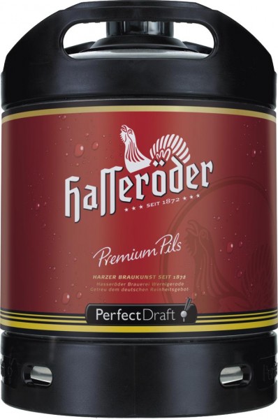 2 x Hasseroeder Perfect Draft barril de cerveza Premium Pils 6 litro 4,9% vol.