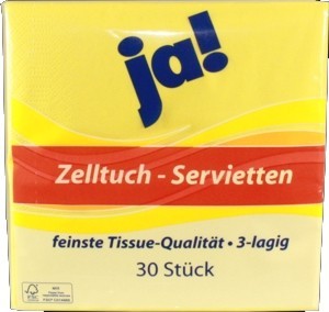 Servilletas de tela - amarillos de la célula