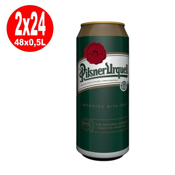 2 x latas Pilsner Urquell 24 x 0.5L = 48 4.4% vol DE UNA SOLA MANO