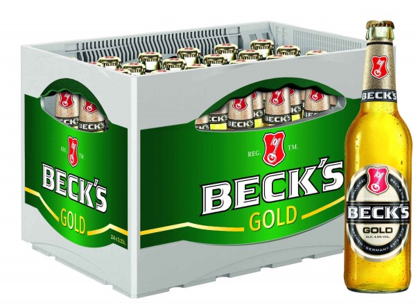 Becks Gold 0.33l 4,9% vol. in Originalkiste
