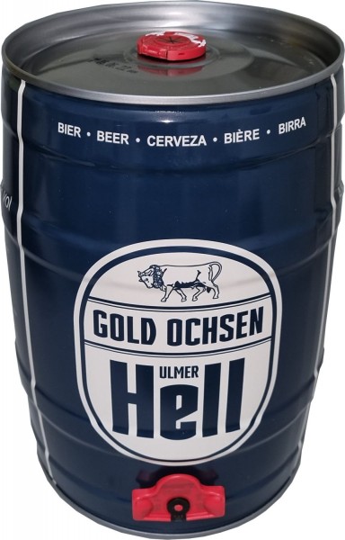 Bueyes de oro Ulmer Hell cerveza completa 5 litros 5,1% vol. barril de fiesta