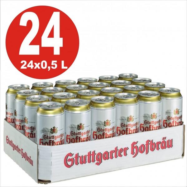 Latas de 24x0,5L Stuttgarter Hofbräu Pilsner 4,9% vol.