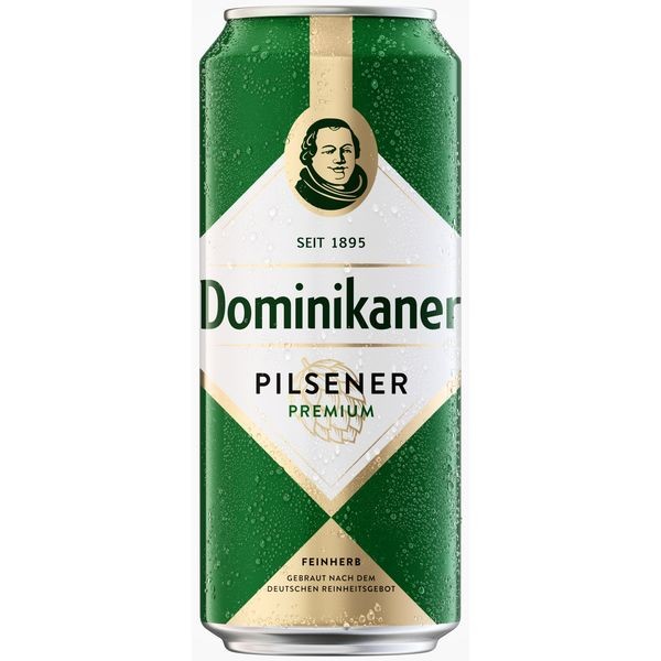 24x0,5L latas Dominikaner Pilsener Premium 4,8% Vol._Depósito one way