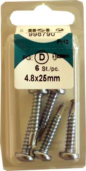 Liko 4, 8x25mm tornillos galvanizado