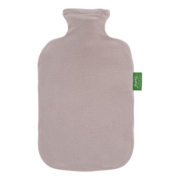 fashy 67405_25 bolsa de agua caliente con forro polar marrón 2 litros