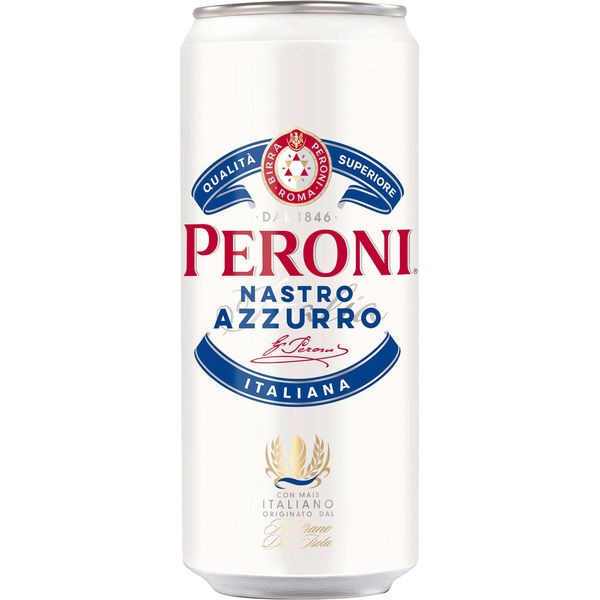 24 latas de Peroni Nastro Azzuro Italia 0,33L 5,1% vol. alcohol. DESECHABLE