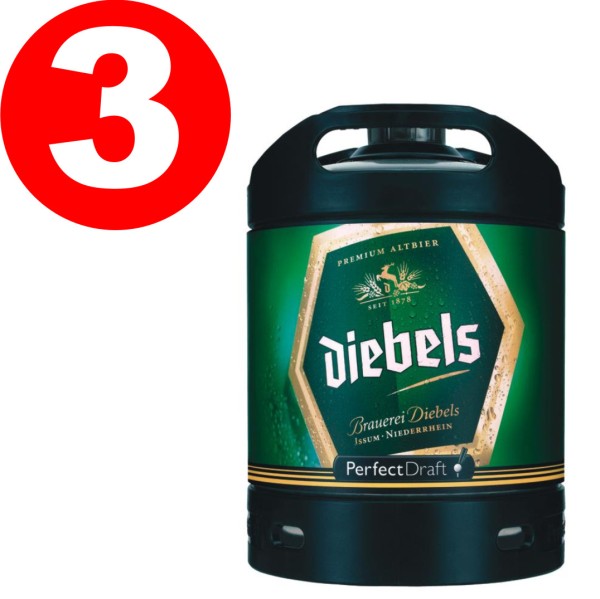 Diebels Alt Perfect Draft cerveza barril 6 litros 4,9% vol.