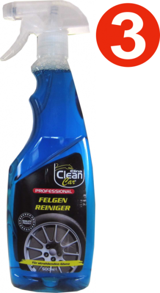 3 x Elina Profesional Wheel Cleaner 500 ml botella de spray