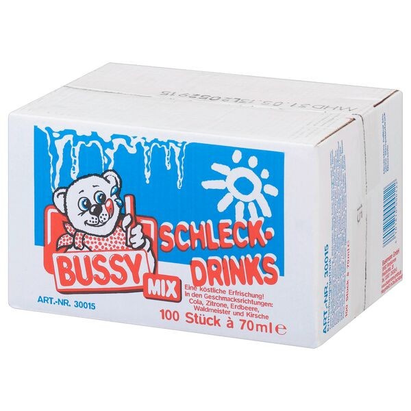 Cartón de bebidas heladas de agua BUSSY Mix de 200 x 40 ml - mixto