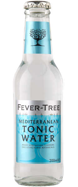 24 x Fever-Tree MEDITERRANEAN TONIC WATER Botella de vidrio reutilizable de 2ooml