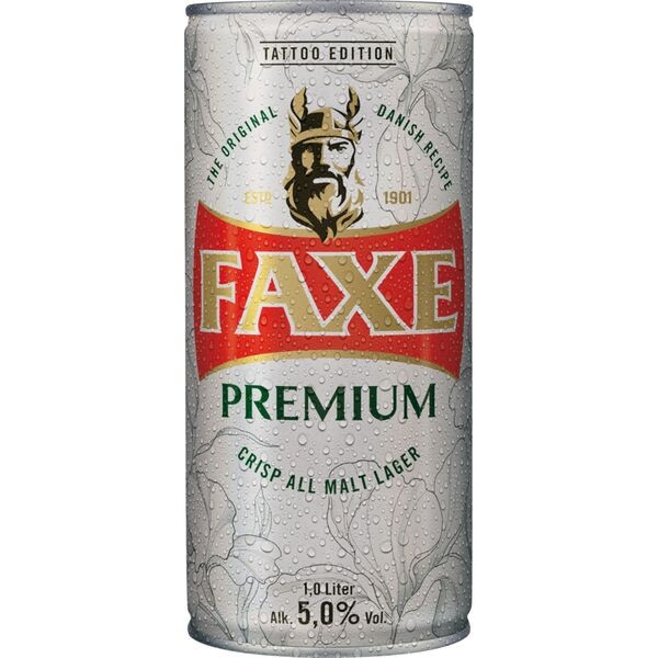 12 x Faxe Premium Danish Lager 5% vol 1 litro puede