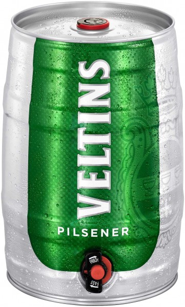 Veltins Pilsener barril fiesta 5 litros 4,8% vol. Reduced BBD MHD 2.2.23