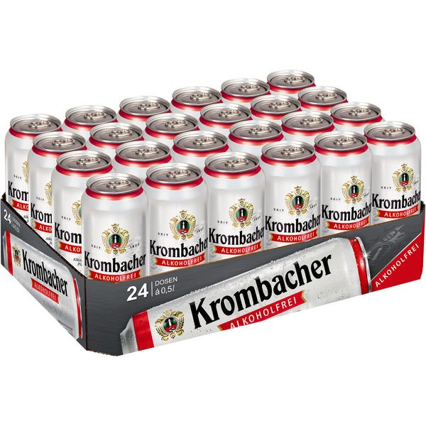 Latas de 24x0.5L de Krombacher Pils 0.0 NO ALCOHÓLICAS DESECHABLES