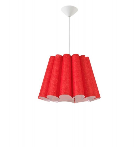 lámpara de techo de LAMPEX Genua Z2 sombra roja de PVC / PVC 80 x 45 cm