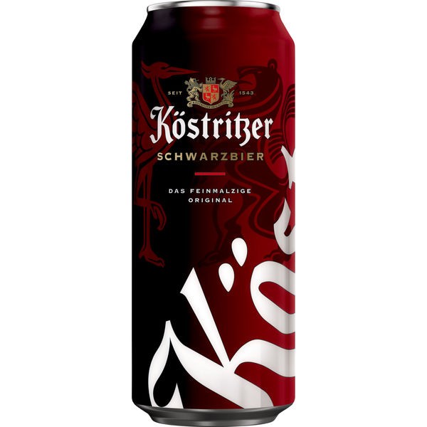 2 x cerveza negra Köstritzer 24 x 0.5L = 48 latas 4.8 vol. DE UNA SOLA MANO