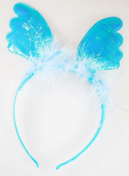 Diadema azul con alas