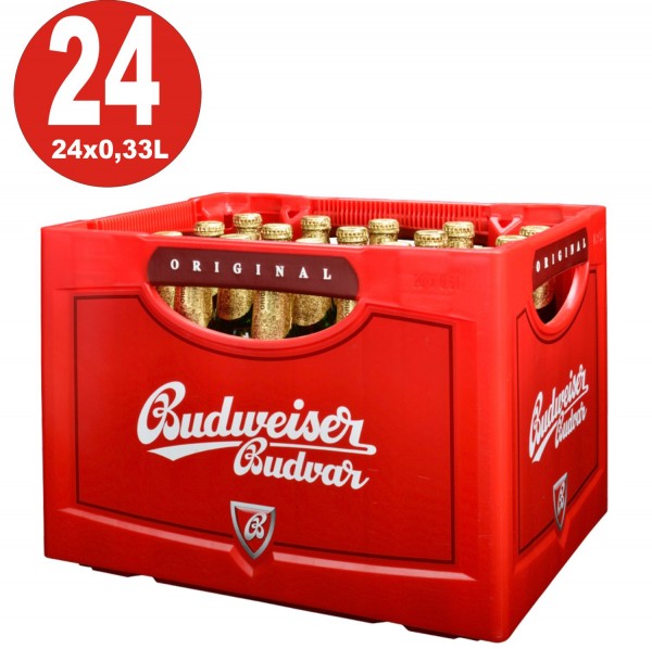24 x Budweiser Budvar 0.33 Caja original 5.0% Vol