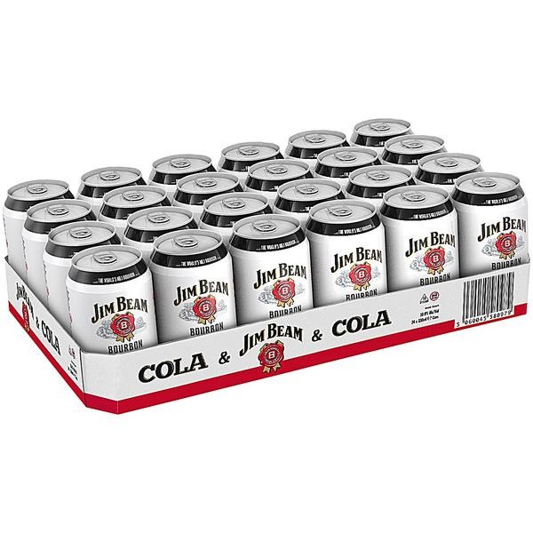 2 x Jim Beam and Cola 24 x 330 ml = 48 latas 10% vol. DE UNA SOLA MANO