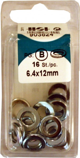 U arandelas galvanizada 6, 4x12mm