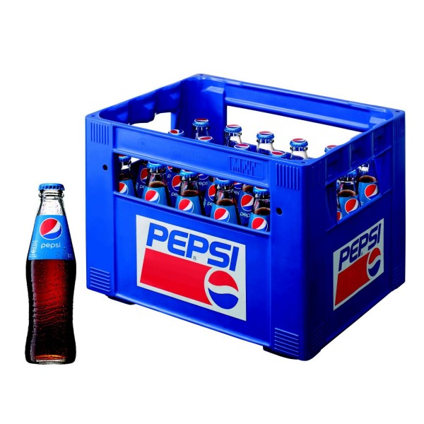 24 x botella de vidrio Pepsi-Cola 0.2L en su caja original