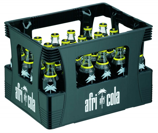 24 x Afri Cola 25mg 0,2L Botella de vidrio original