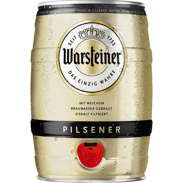 2x Box Warsteiner Pils 5 L Partido 4,8% vol.