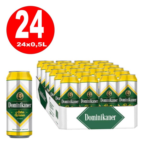 24 latas de 0.5L de dominicano Radler Lemon 2.5% vol REDUCED Best before 14.6.23